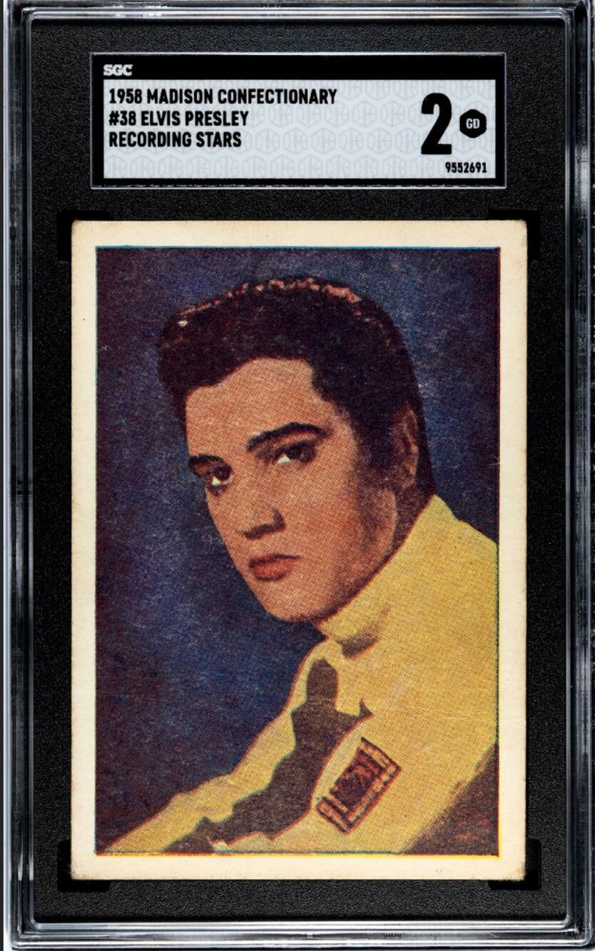 RARE London 1958 Madison Confectionary Elvis Presley Card SGC 2 Jailhouse Rock